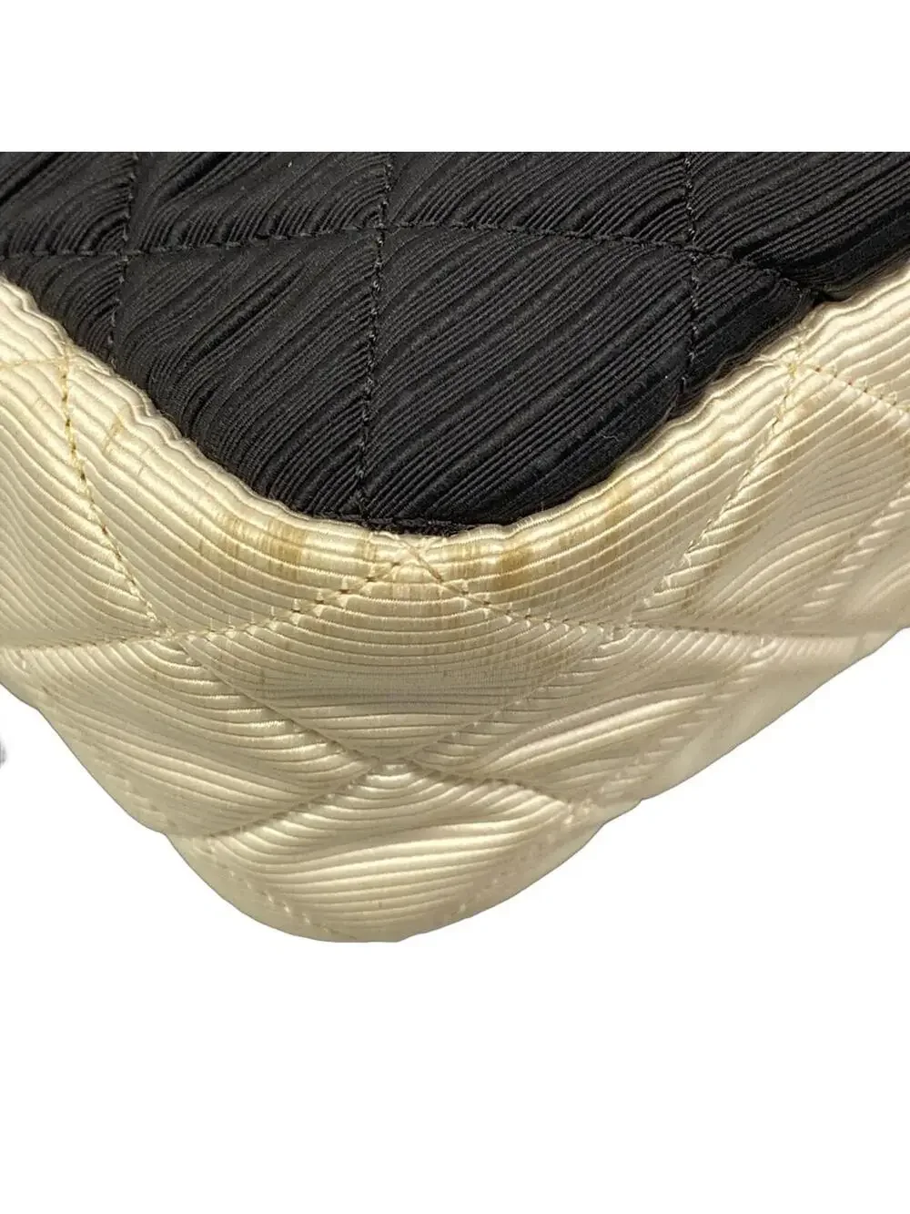 Chanel 2.55 Matelass Black White Nylon #295569C96B